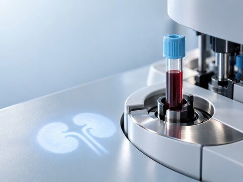 Blood Sample in Laboratory Analyzer for Kidney Function Screening
