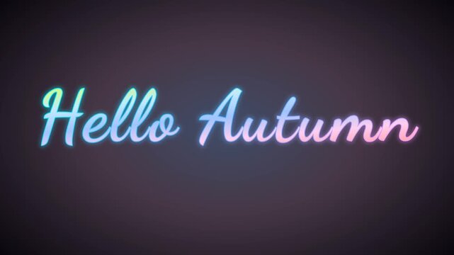 A fluid, multi-colored neon gradient stroke traces out the outline of a modern script font. Once the line drawing finishes, the inside of the letters.