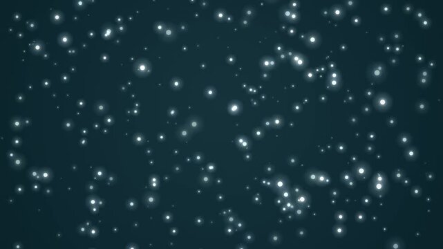 Cinematic twinkling stars background video, glowing white light particles animation, magical night sky motion graphic, space exploration visual effect for presentations