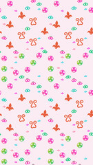 Seamless pattern with fleur de lis and triple spiral motifs © agung
