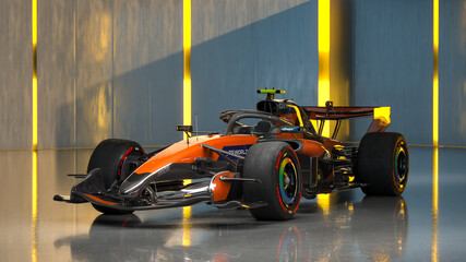 Naklejka premium McLaren MCL40 is a Formula 1 car built by the McLaren F1 Team for the 2026 .3D render.