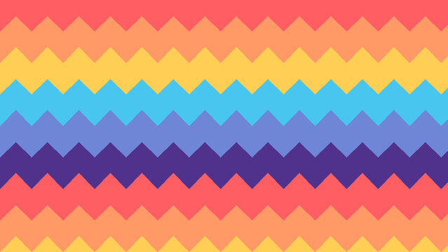 Colorful chevron zigzag pattern geometric retro background