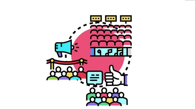 Polite audience demonstrating good etiquette and appropriate conduct during events, showing respect for performers and fellow attendees in a concert or theater setting