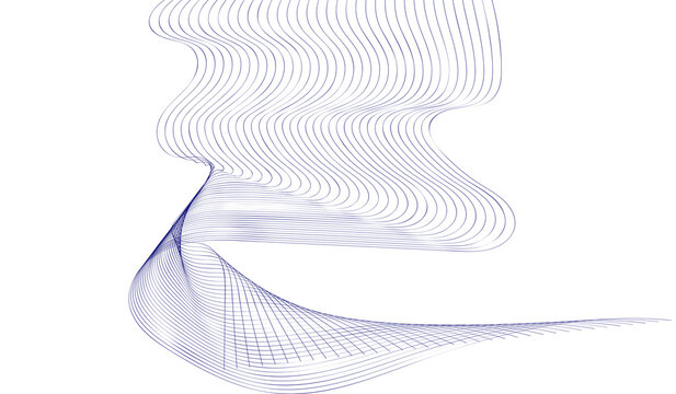 Dark Gray Flowing Wireframe Mesh on Black Background
