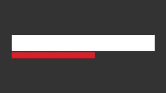 Two tier white lower third with a short red subtitle bar underneath