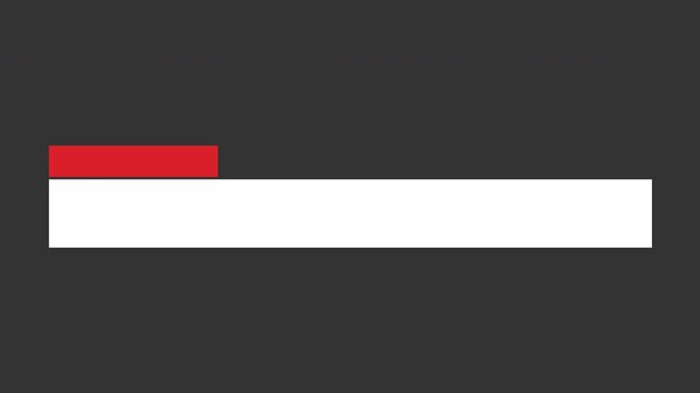 White lower third name bar with a red label tab on top