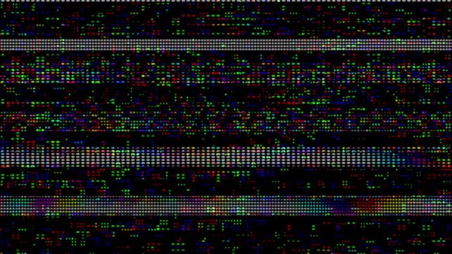 Distorted VHS tape static overlay with chromatic shift for retro glitch edits