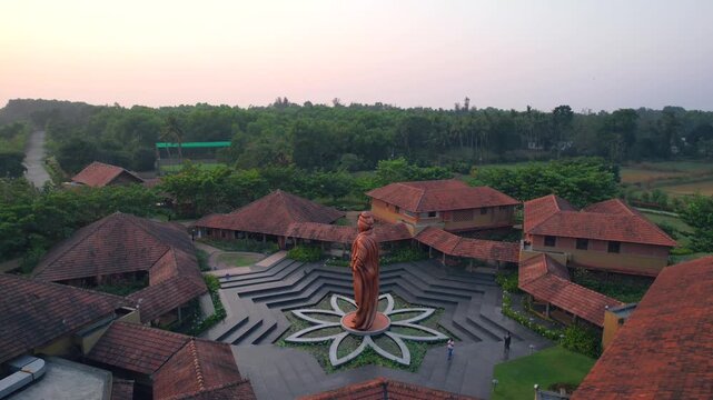 Vivekananda Statue SHRF Yoga Bana Wellness and Yoga Retreat in India 