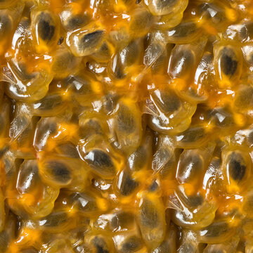 Passion fruit seeds textured background