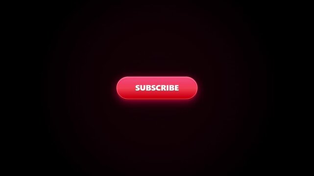 Animated subscribe button overlay with mouse cursor click effect for you tube channel growth and social media engagement
