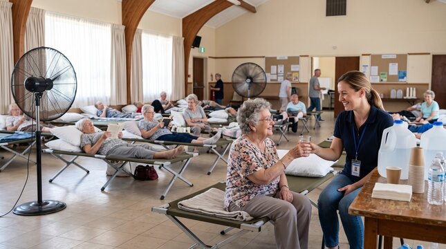 Heat Relief Center for Elderly Residents