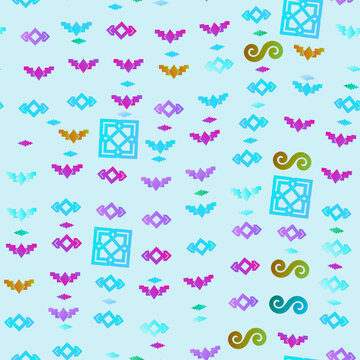 Geometric shapes and symbols pattern
