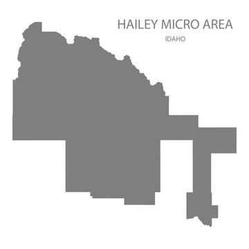 Hailey Micro Area Metro Area Map, Idaho, USA
