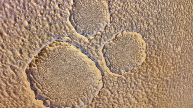 Unique Patterns of Textured Sand with Natural Formations in Sunlight