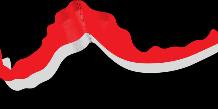 Latar Belakang Gelombang Merah Bercahaya Elegan. Baik Untuk Spanduk, Wallpaper,