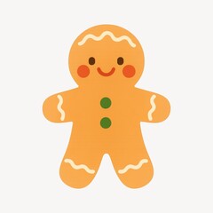 Fototapeta premium Cute gingerbread man illustration.