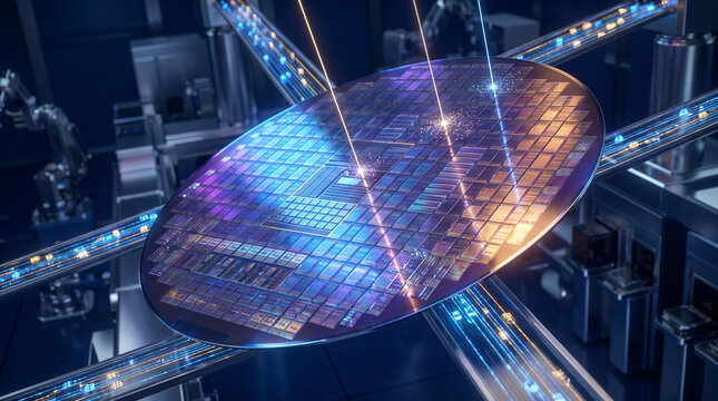 Advanced Semiconductor Wafer Manufacturing Technology in High Tech Factory