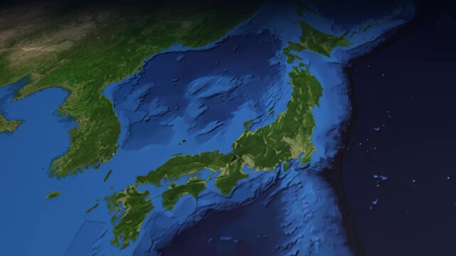 Animated Flight Path from Seoul South Korea to London United Kingdom