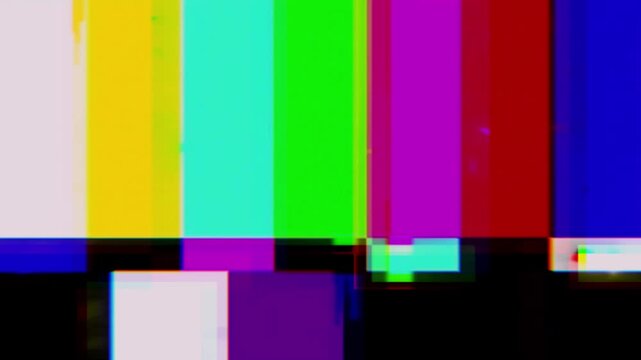 Bars and Tone pixel noise glitch art effect.
