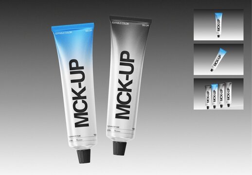 Toothpaste Tube Packaging Mockup