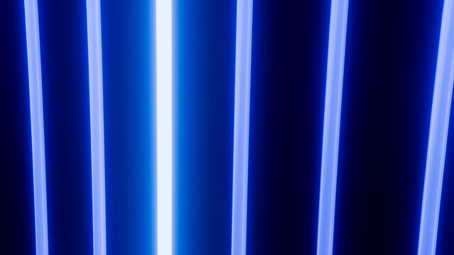 Blue vertical glowing light lines
