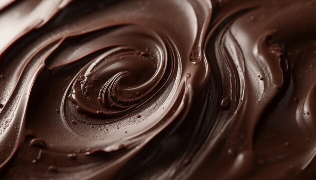 Dark chocolate melting texture close up indulgence luxury background
