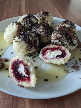 Traditional Sweet Czech Dumplings with Tvaroh Filling