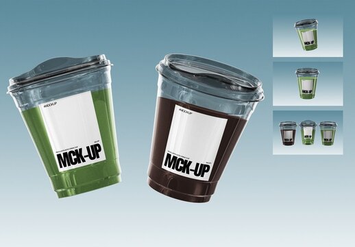 Regular Clear Plastic Drink Cup Mockup V2