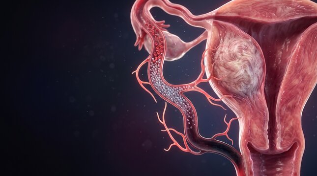 3D Cross-Section of Uterine Artery Embolization for Fibroids