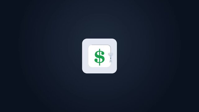 Dollar Sign Cutting Corporate Budget Downsizing finance business animation HD 4K