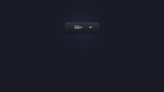 Minimalist Dark Mode UI Menu and Navigation Panel Animation Footage