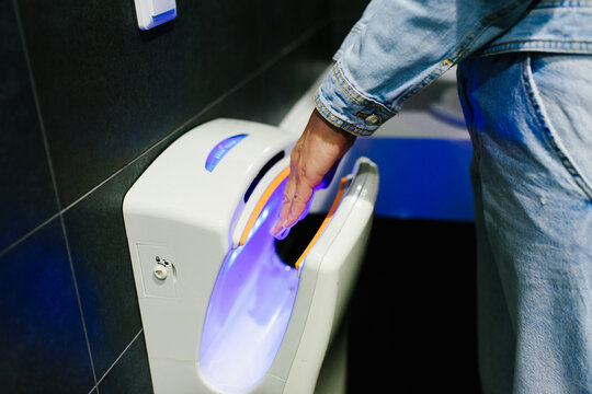 Customer Hands Inside Modern High Speed Dryer