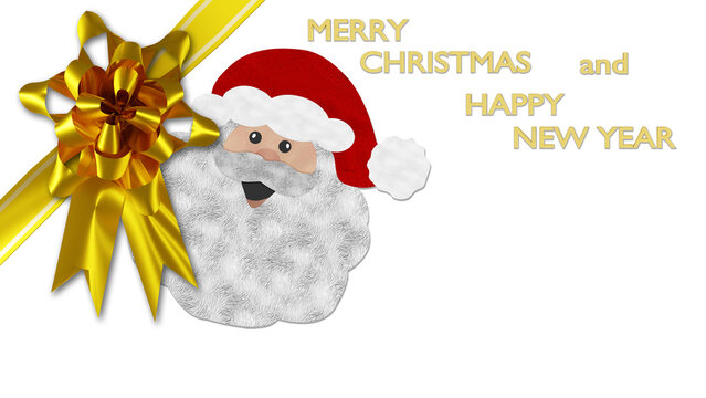 PNG. Trasparente. Illustrazione 3D. Natale. Babbo Natale, e decorazione natalizia. Spazio per testo per auguri, pubblicit&agrave;, regali, di Natale e di capodanno.