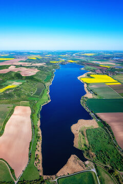 Landwirtschaftlich gepr&auml;gte Region rund um den S&uuml;&szlig;en See im Seegebiet Mansfelder Land