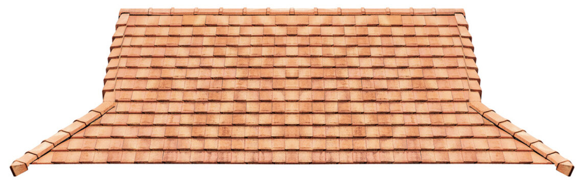 Hip roof with orange tile