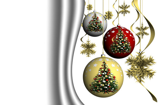 Natale. Decorazione natalizia, palline dell'albero di Natale. Decorazione natalizia su sfondo trasparente. Merry Christmas.