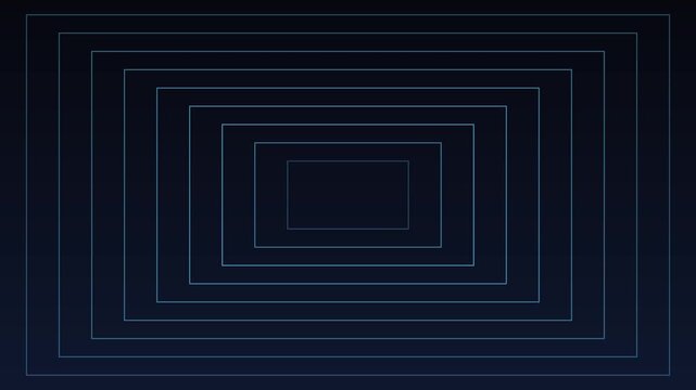 Square grid tunnel receding into depth, seamless loop