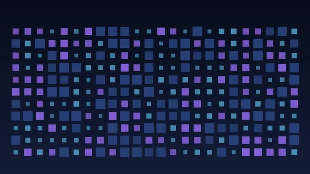 A block of cells scrambling into ciphertext, seamless loop