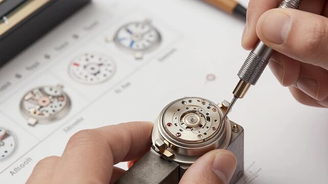 Crafting an Intricate Watch Mechanism with Precision Tools