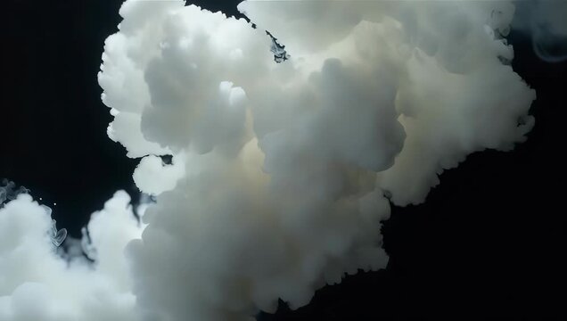 Billowing White Smoke Emanating from a Central Point