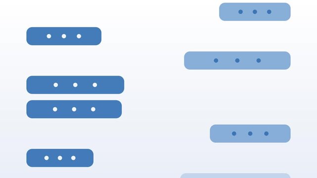 A thread of message bubbles rising, seamless loop