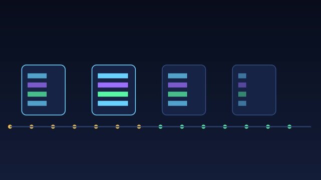 Records moving through the stages of a data pipeline, loop