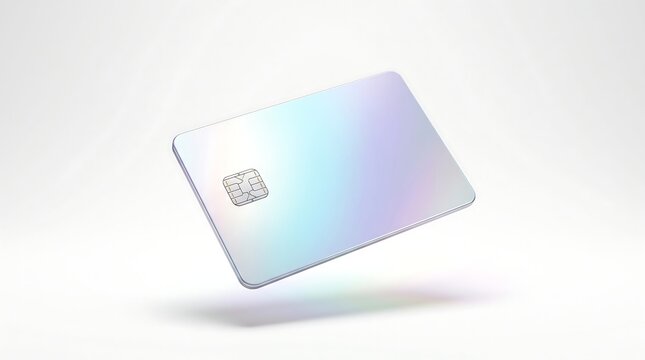 Modern sim card with contactless symbol on gradient background