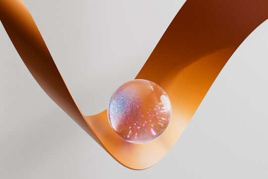 Ups and Downs Financial Volatility with Glass Sphere