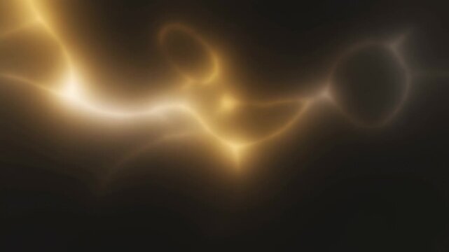 Intentionally blurred flowing golden light bands diffuse across a dark abstract background. Luxury advertising, technology presentation, and cinematic intro.