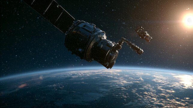 Spacecraft Collecting Space Debris in Earth Orbit: Orbital Cleanup Mission