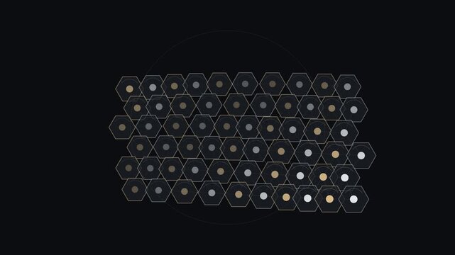 Modern hexagonal solar panel array with phase transitions