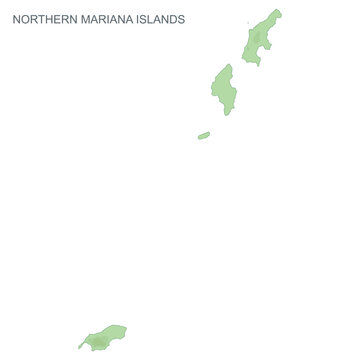 Map of the Northern Mariana Islands - Vector Illustration