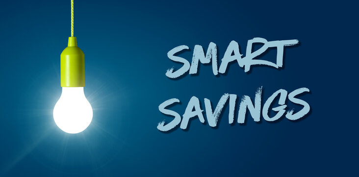 A light bulb with the text Smart Savings