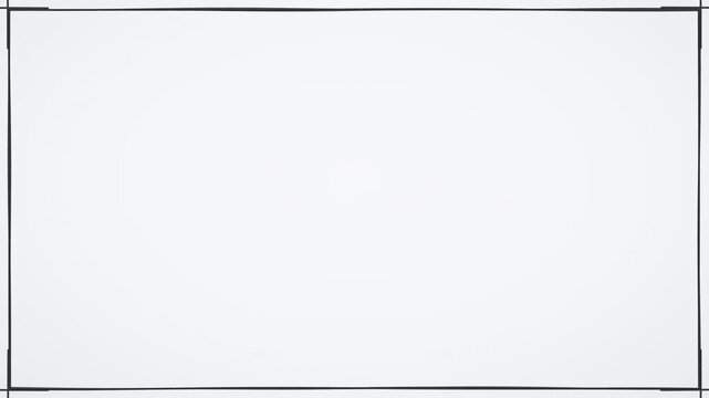 Minimalist hand-drawn pencil sketch border appearing on a clean white background.